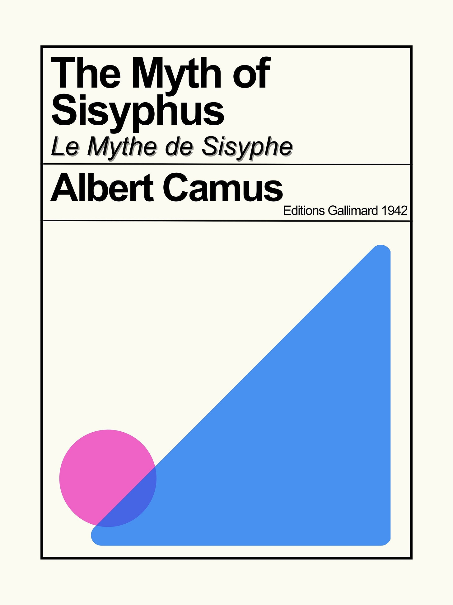 The Myth of Sisyphus by Albert Camus Book Print