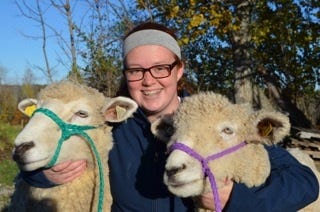 emily w her sheep