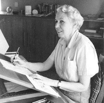 lois lenski at her desk