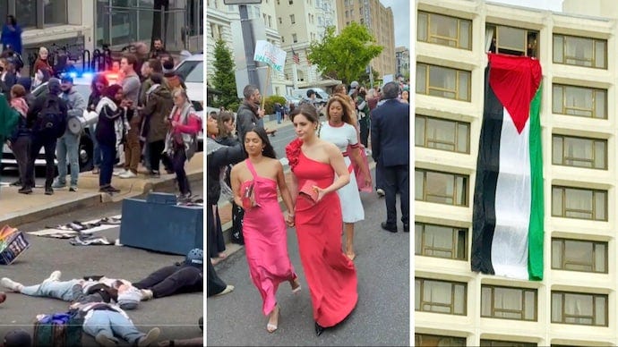 Pro-Palestine protests at Joe Biden's White House Correspondents' Dinner,  'shame on you' chants - India Today