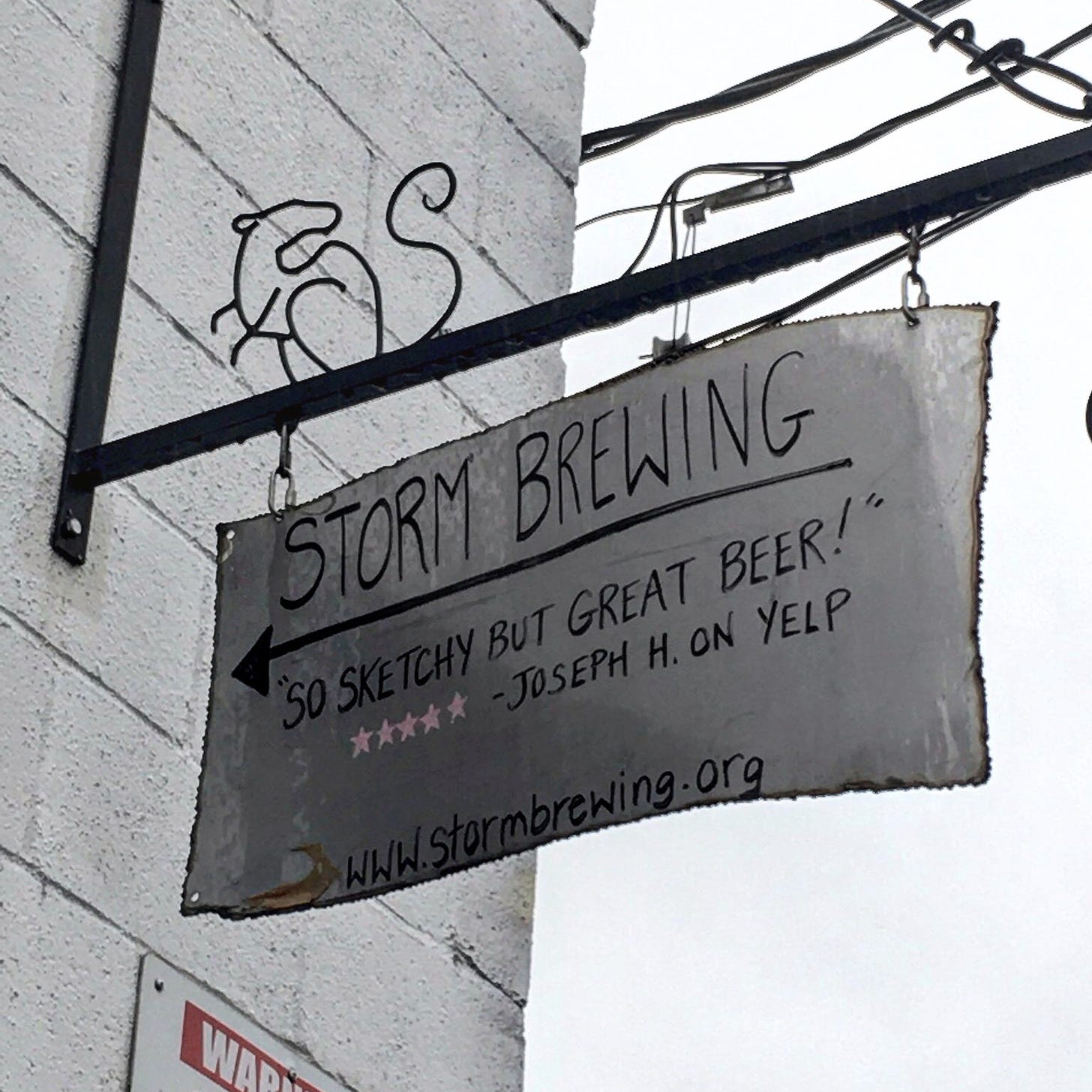 Storm Brewing: "So Sketchy But Great Beer!" - Joseph H. on Yelp (5 Stars)