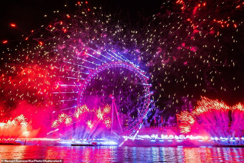 LONDON: Fireworks explode around the London Eye during New Year's celebrations in London last year