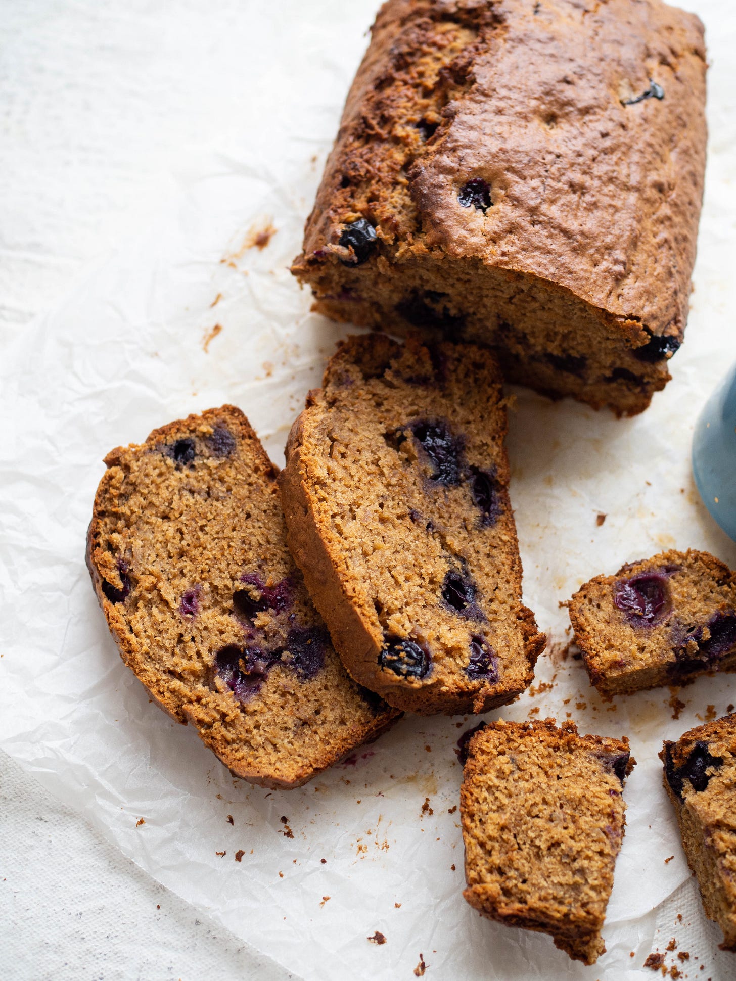 Banana Loaf with Blueberries
