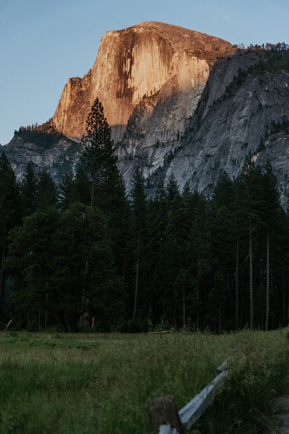 Sunset in Yosemite Valley, the night before we started the trail.