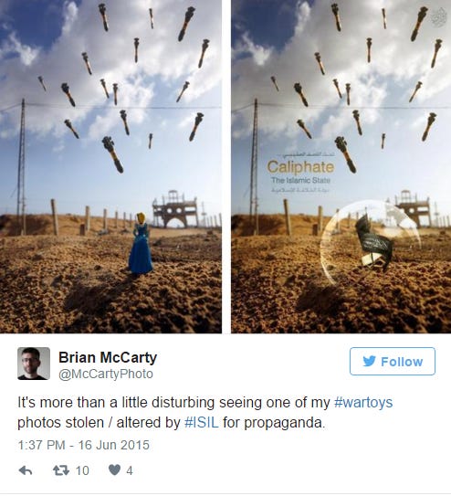 ISIS stole this photographer's image and used it for a propaganda poster -  Arlene Howard PR