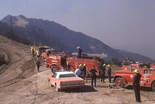 Topanga Canyon Brush Fire November 1973 | LAFDHS | Flickr