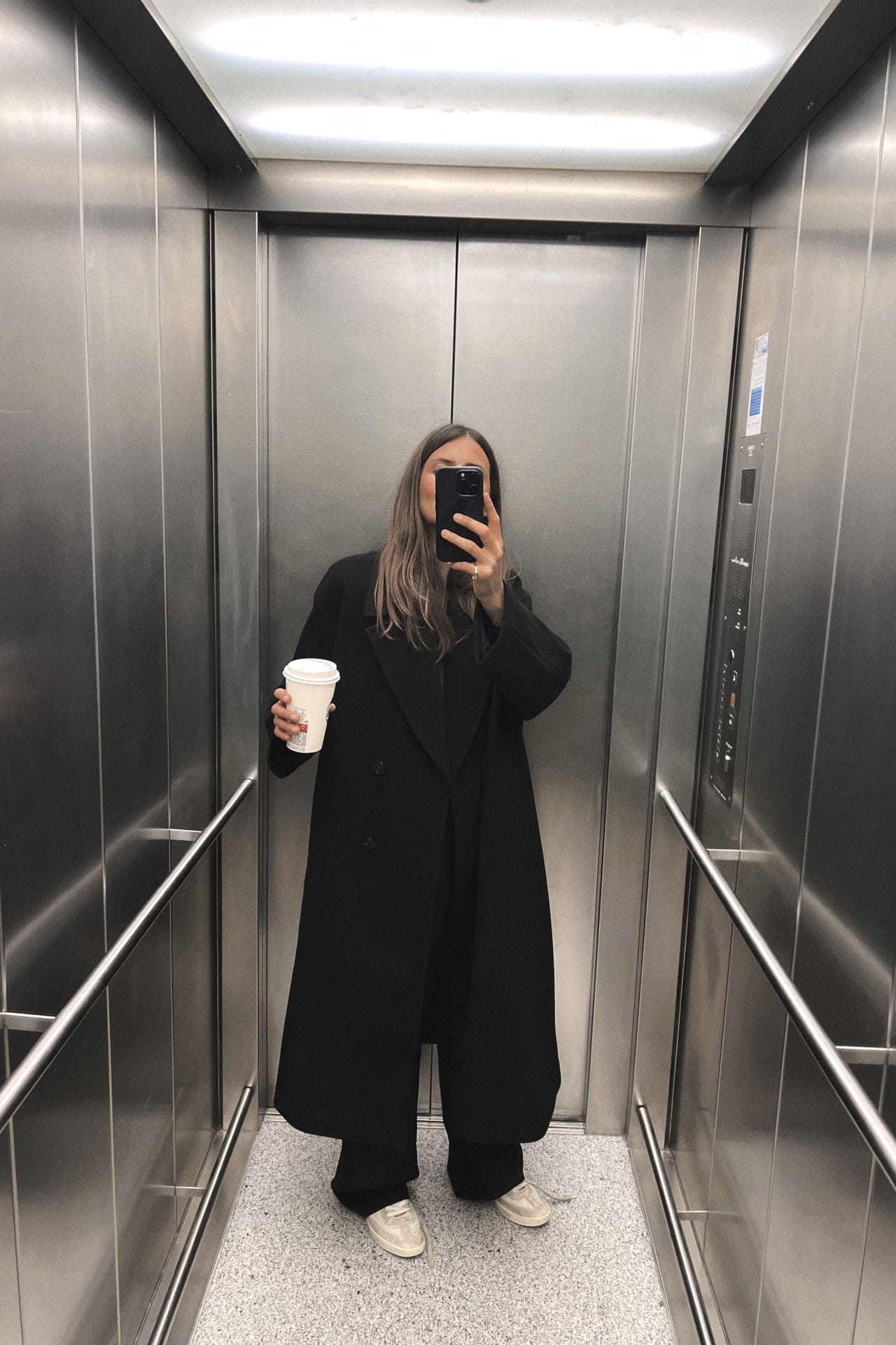 Zara SOFT OVERSIZED COAT - Black - Image 0