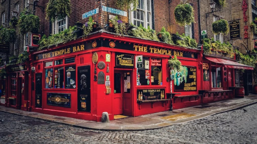 Temple Bar voted the most traditional pub in Ireland. Temple Bar voted the most traditional pub in Ireland.