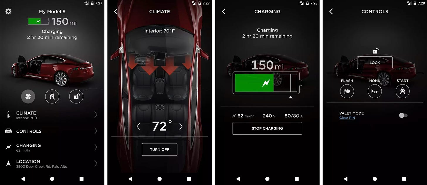 First look with pictures at Tesla's new mobile app with new UI, touch ID,  and widgets | Electrek