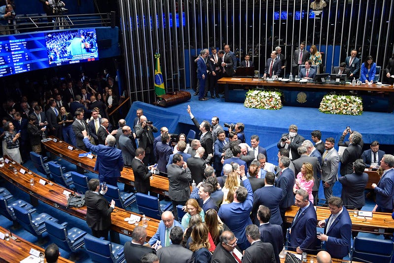Senadores reunidos para discutir propostas para mudar o STF. Foto: Jonas Pereira/ Agência Senado