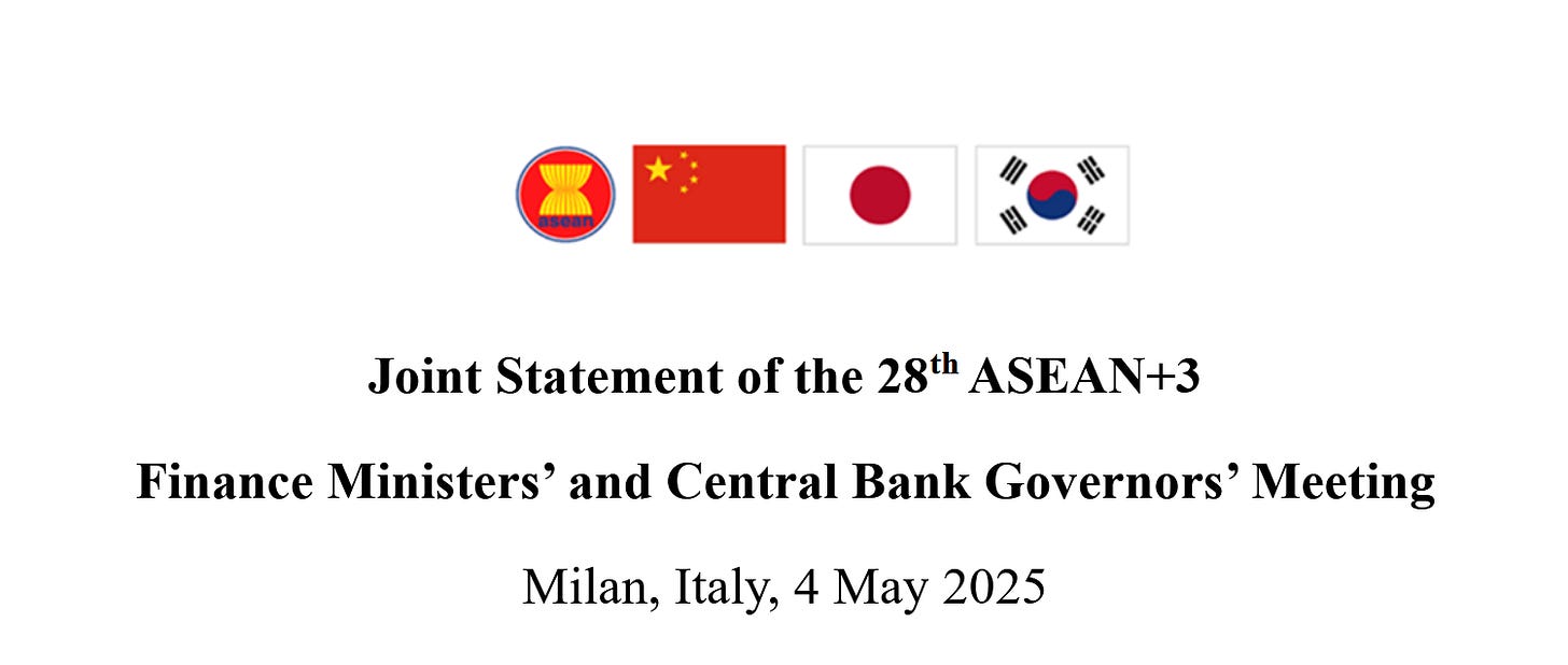 ASEAN China Japan South Korea meeting tariffs May 2025