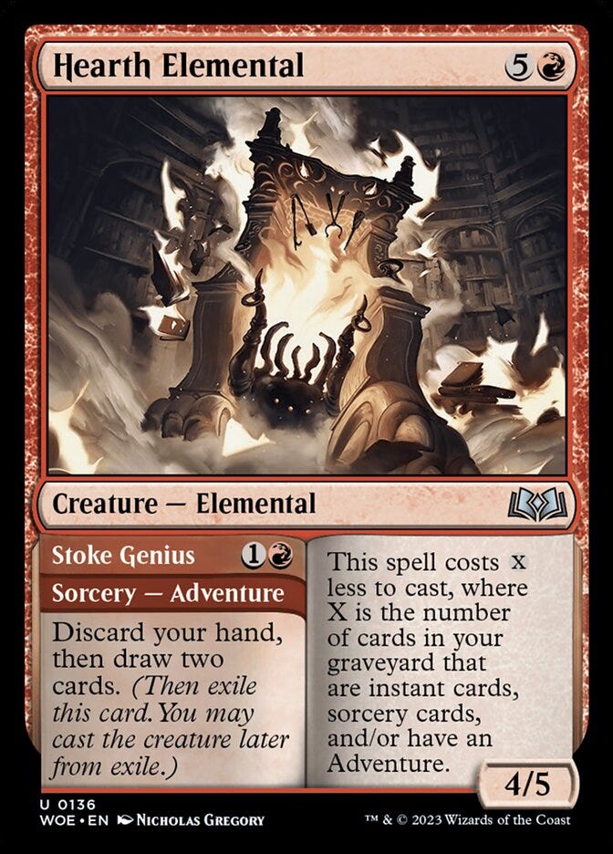 Hearth Elemental // Stoke Genius (Wilds of Eldraine #136)