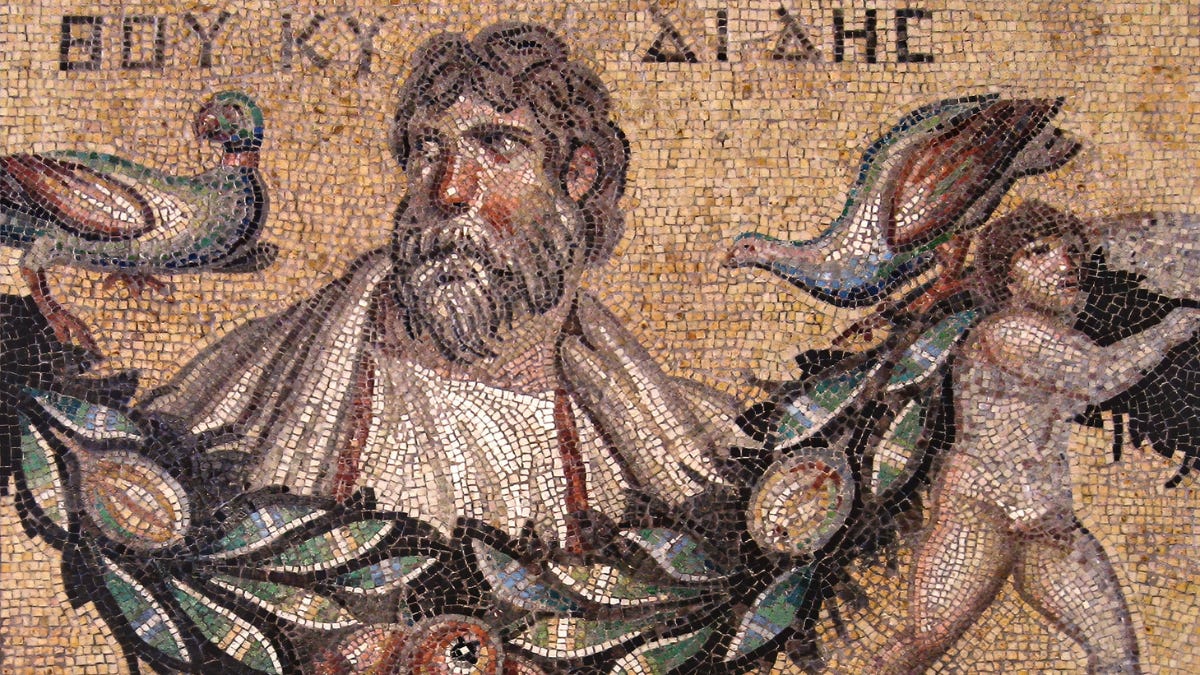 Third century mosaic of Thucydides, the famed historian