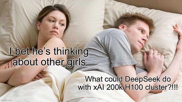 Deepseek v3 was trained on 8-11x less the normal budget of these kinds of  models: specifically 2048 H800s (aka "nerfed H100s"), in 2 months. Llama 3  405B was, per their paper, trained