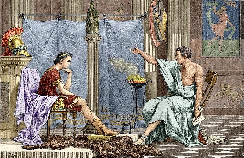 Alexander of Macedon and Aristotle - Stock Image - H400/0211 - Science  Photo Library