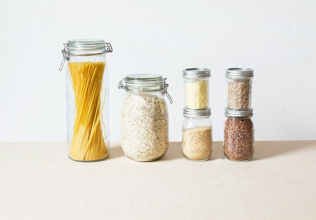 six assorted spice containers six assorted spice containers