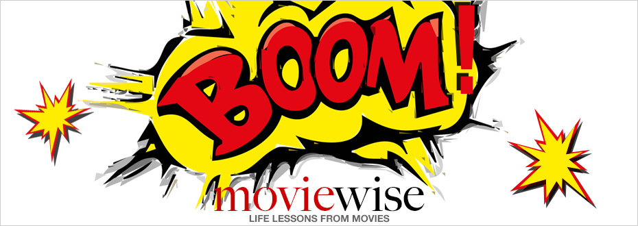 A cartoon using red comic-book letters to spell out the word ‘Boom!’ against a yellow explosion.