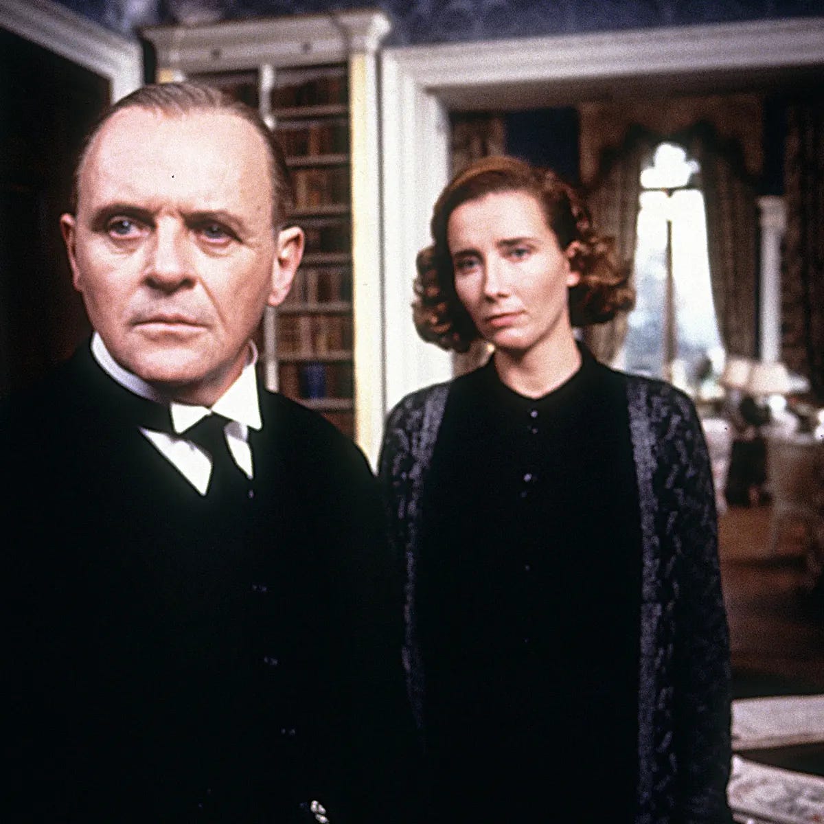 Anthony Hopkins and Emma Thompson in the 1993 film of The Remains of the Day