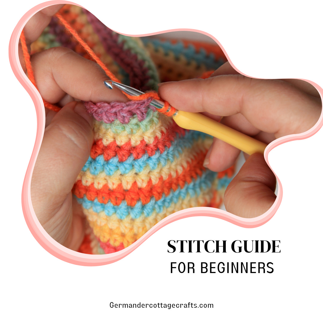 Crochet stitch guide for beginners. Learn the basic stitches of crochet. 