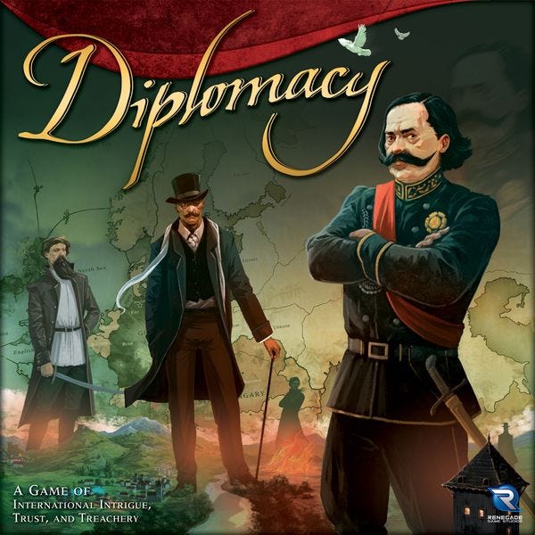 Diplomacy, Renegade Game Studios, 2023 — front cover (image provided by the publisher)