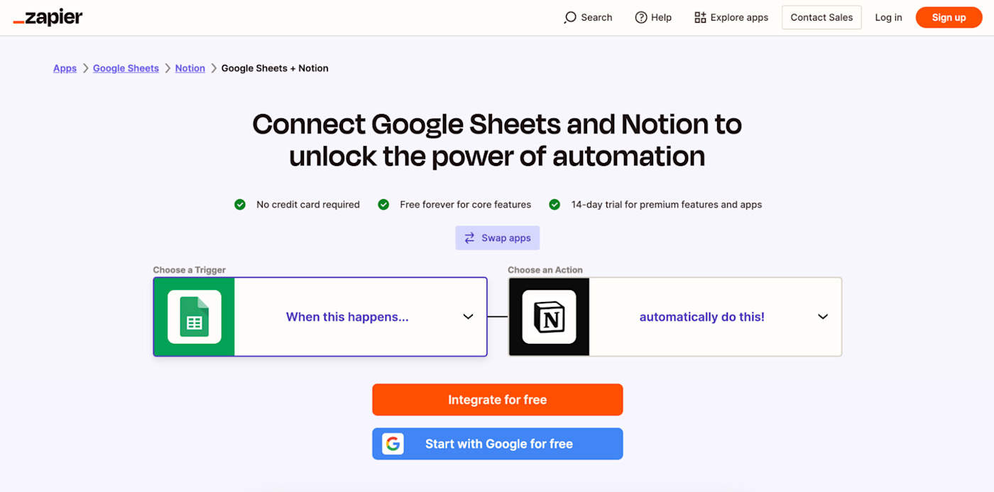 Zapier Programmatic SEO Example