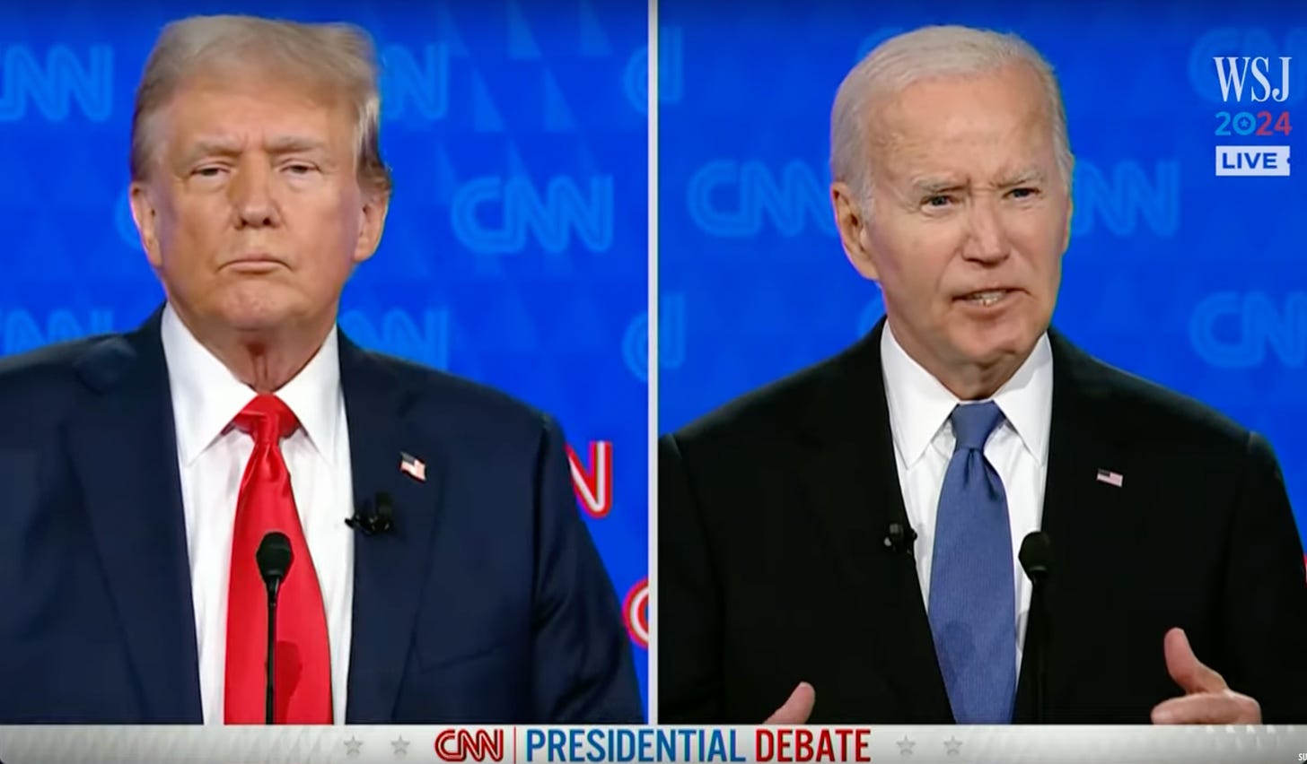 Presidential debate trump biden time