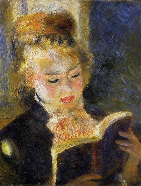 The Reader (Young Woman Reading a Book), c.1875 - 1876 - Pierre-Auguste Renoir
