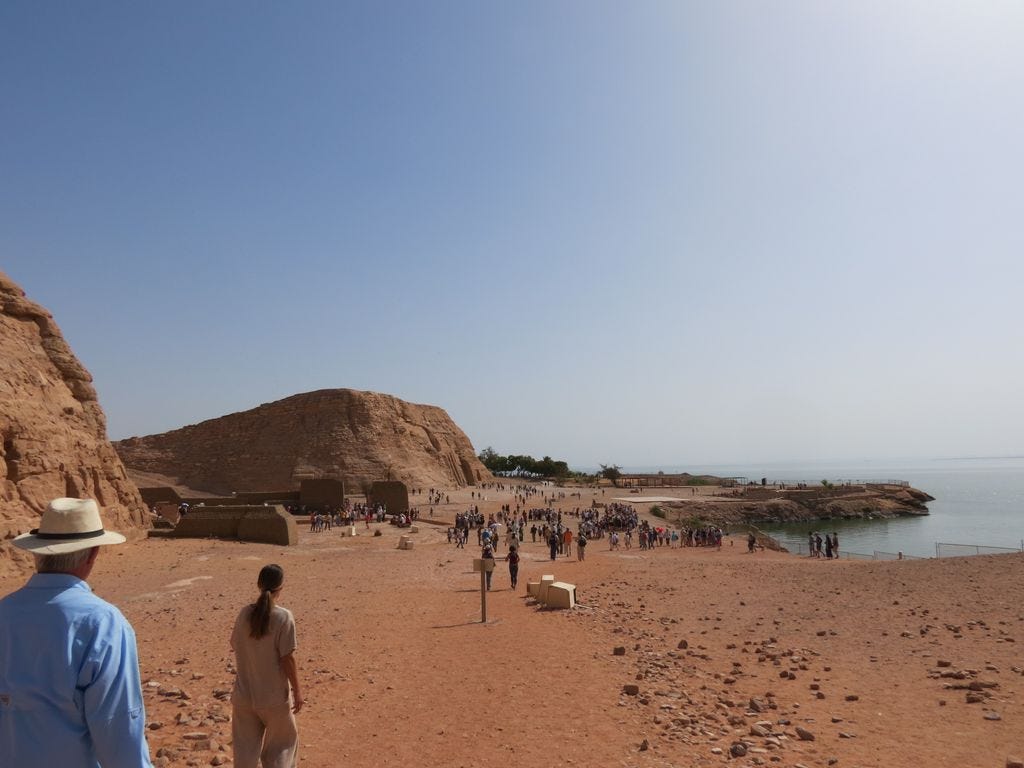 Desert grounds at Abu Simbel