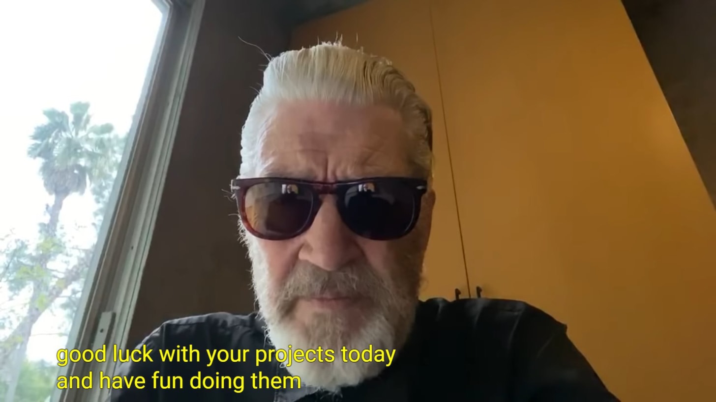 Emily Andras on X: "Tuesday vibe: supportive David Lynch  https://t.co/VqlzNtK4AN" / X
