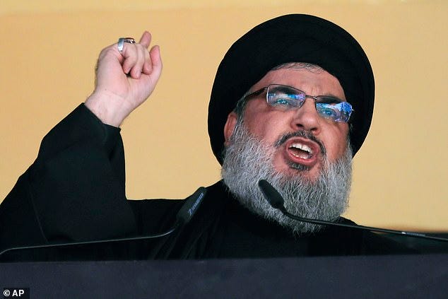 Israel have killed Hezbollah chief Hassan Nasrallah (pictured in 2015) in strikes on Beirut