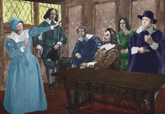 Dramatized Scene from Jamestown court case in 1623 between Cicley Jordan and Farrar and Rev. Greville Poole
