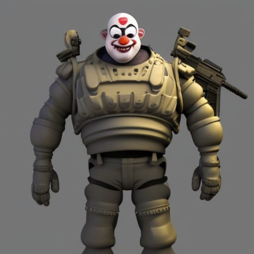 clown in body armor