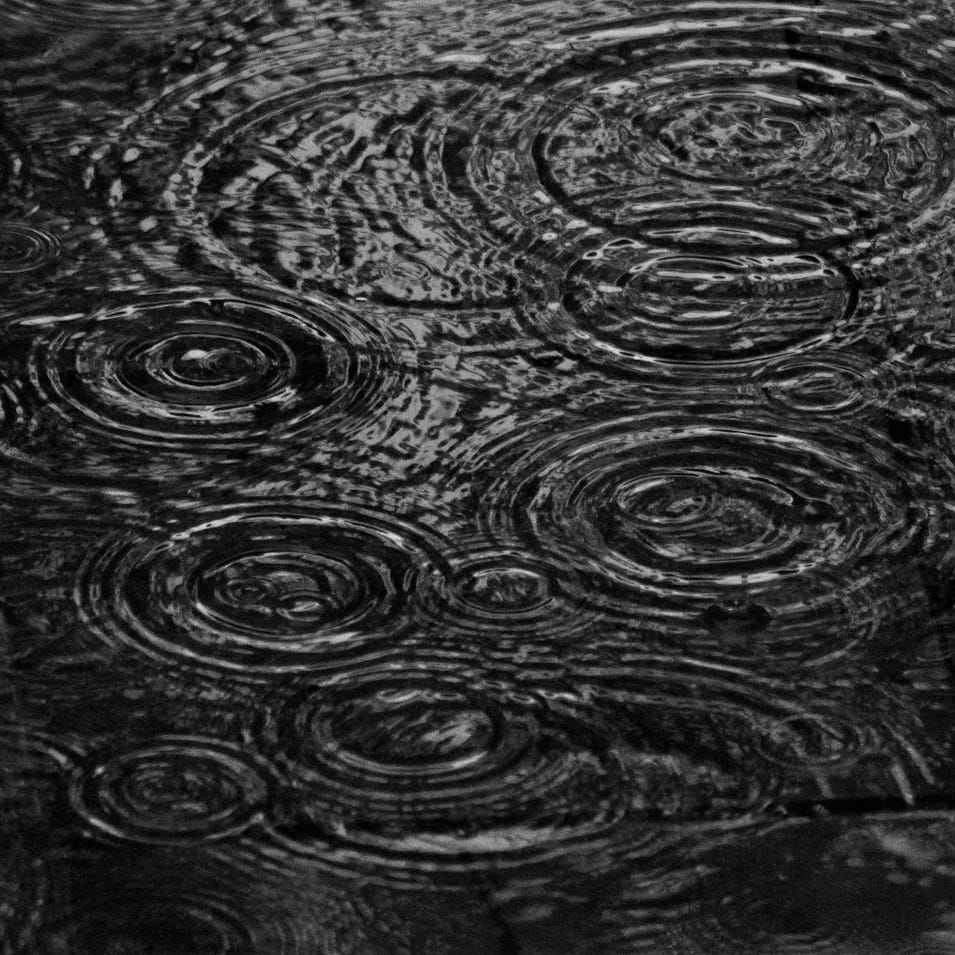 black and white abstract painting