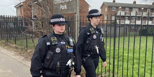 Officers patrolling in Christchurch Park and the surrounding flats