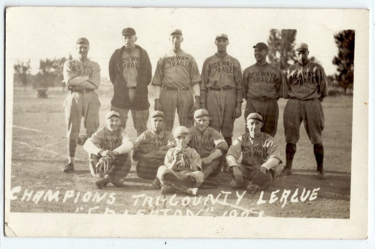 1921 Highway Trailer baseball team, Stoughton, Wisconsin, photo postcard  RPPC | eBay