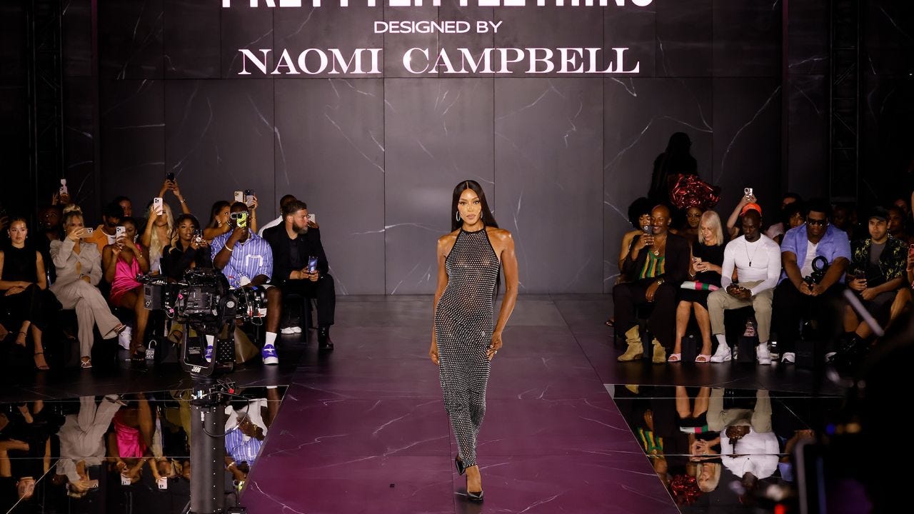 Naomi Campbell showcases fast fashion collection with PrettyLittleThing |  CNN