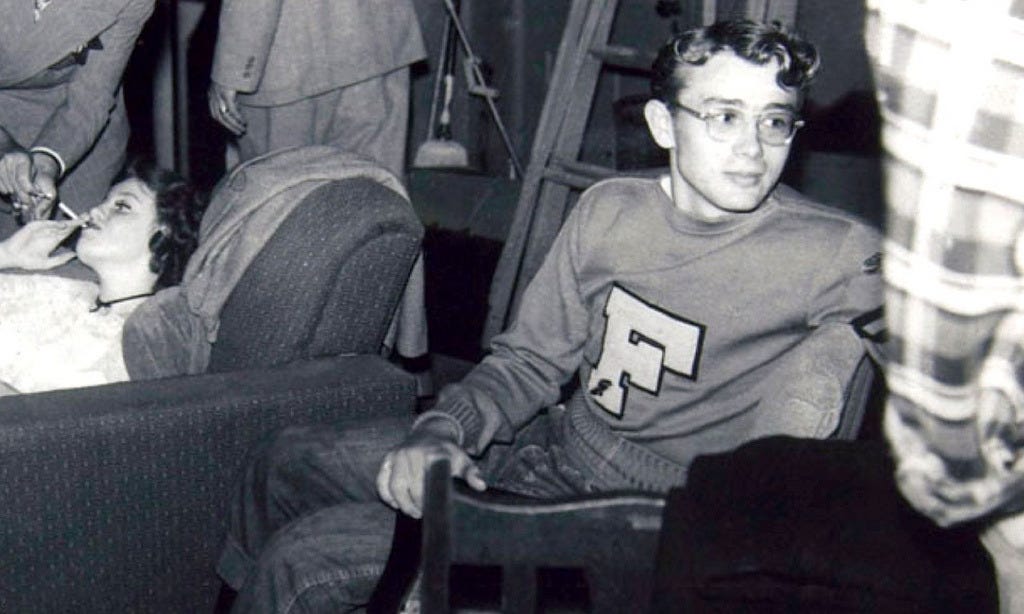James Dean at Santa Monica College in 1950, 19 years old.
