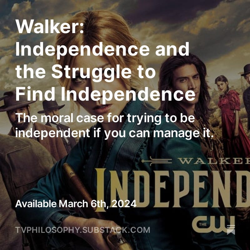 Walker: Independence and the Struggle to Find Independence starring Katherine McNamara, Matt Barr, Katie Findlay, Greg Hovanessian, Philemon Chambers, Justin Johnson Cortez, Lawrence Kao, Gabriela Quezada. Subscribe to be notified when it is available.