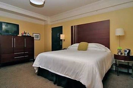 A room in the four-star hotel Lucia where the alleged offence is said to have taken place