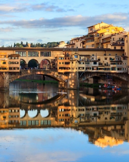 May be an image of the Tiber River and the Arno River