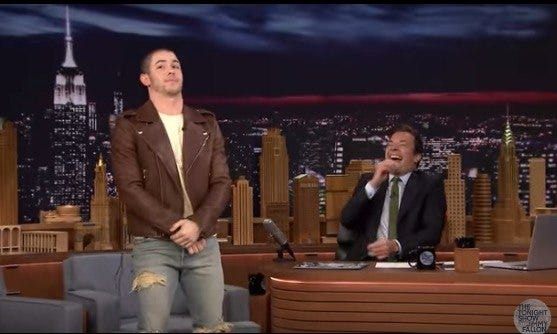 nick jonas lollipop boner