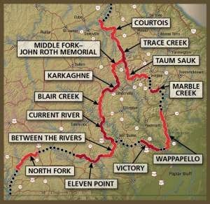 T-541B Ozark Trail Map (not for sale) | BenchmarkSpecialAwardsCo