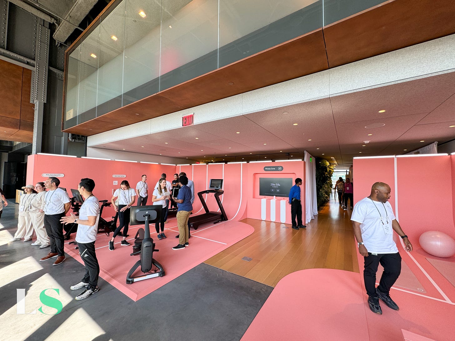 Google's Fitbit workout experience at the Pixel 8 event in New York City.