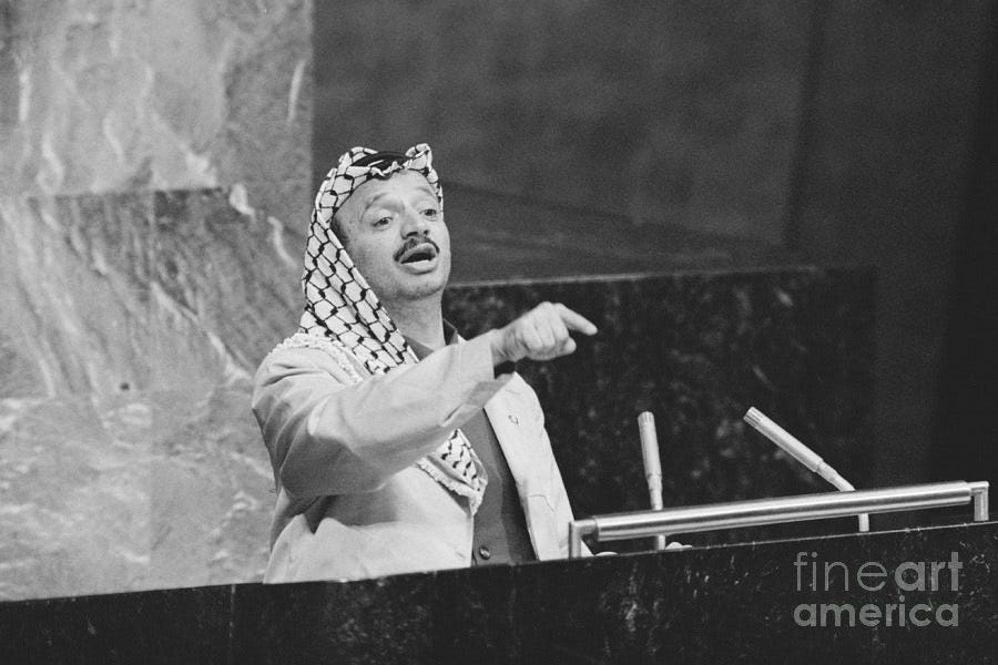 Yasser Arafat Addresses The Un General by Bettmann