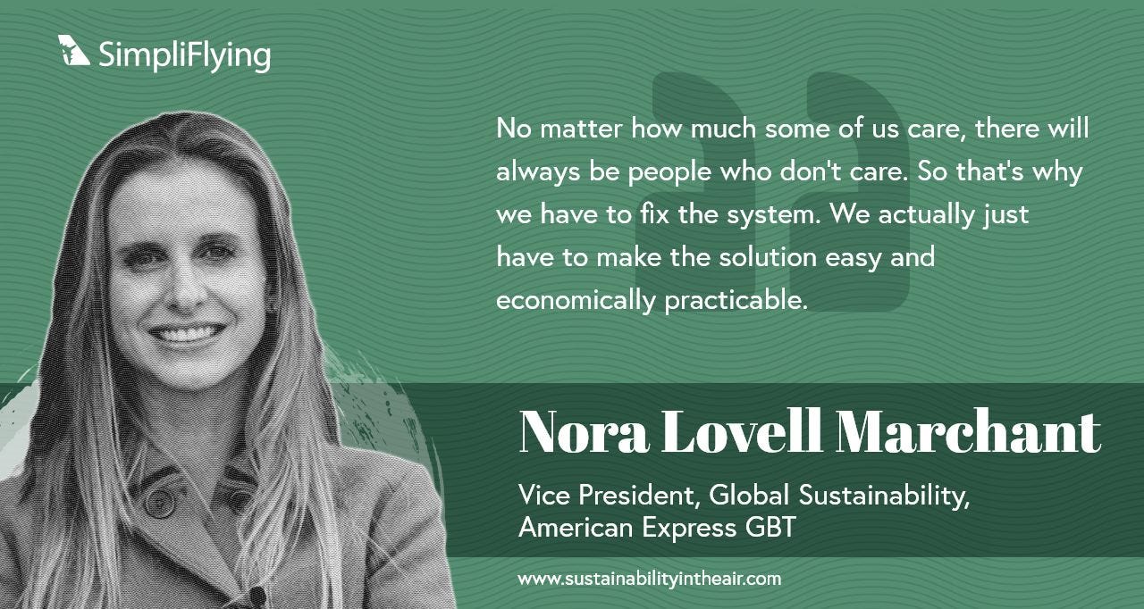 Nora Lovell Marchant, Vice President Global Sustainability at American Express GBT in conversation with Shashank Nigam
