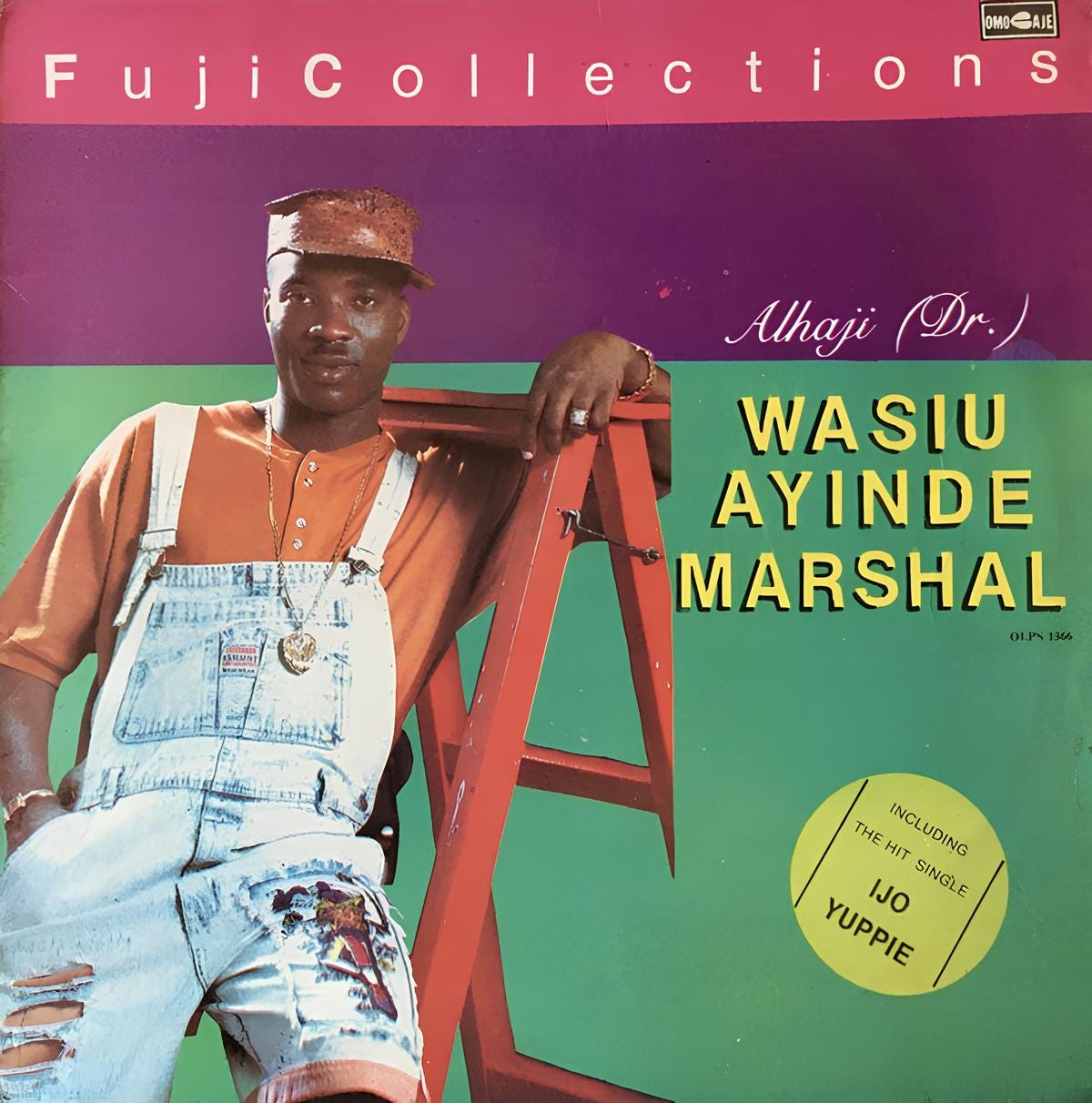 Ibukunola Printers cover art design for Alhaji (Chief) Wasiu Ayinde Marshal 1991 'Fuji Collections' album