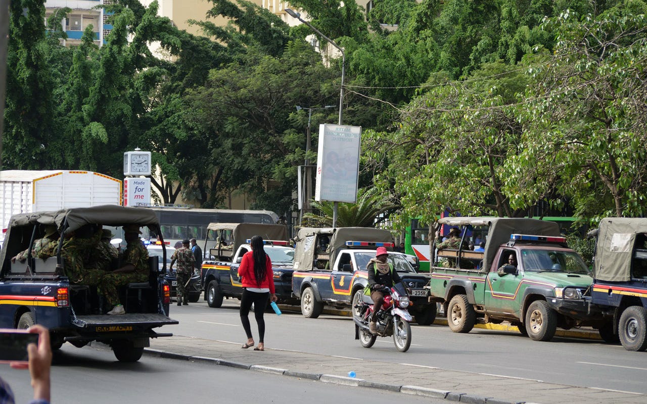 Heavy police presence in Nairobi and elsewhere in the country on the days slated for Maandamano Heavy police presence in Nairobi and elsewhere in the country on the days slated for Maandamano
