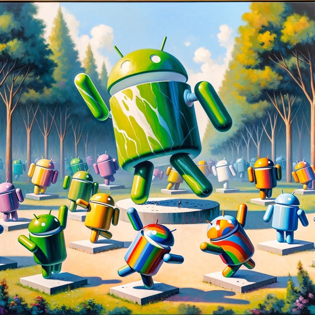 Android version statues