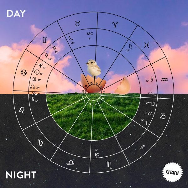 Collage of a birth chart