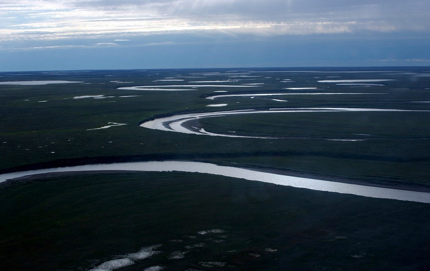 This 2004 photo provided by the United States Geological Survey shows Fish Creek through the National Petroleum Reserve-Alaska, managed by the Bureau of Land Management on Alaska's North Slope.